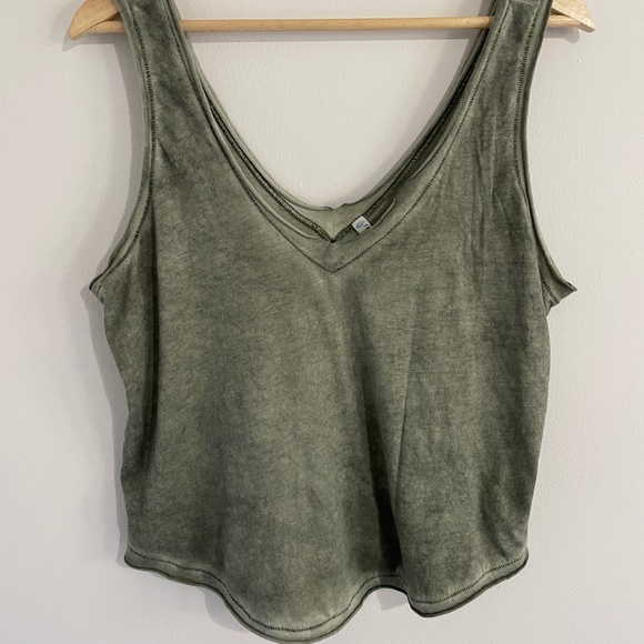 Free People FP Movement Henry Tank in Army XS - Picture 2 of 4